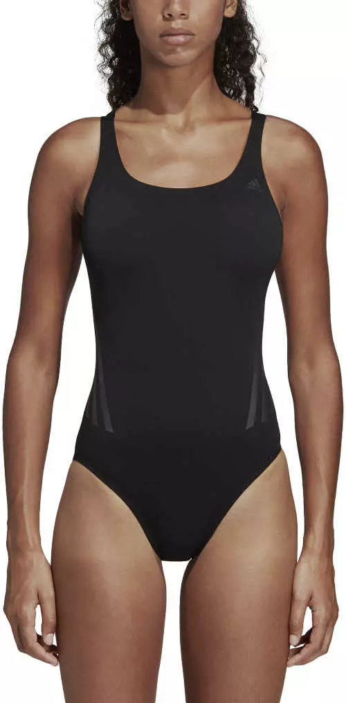 Jednobojni crni sportski kupaći kostim