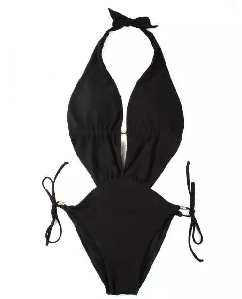 Seksi kupaći kostim Relleciga u crnom dizajnu