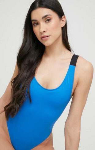 Plavi sportski ženski jednodijelni kupaći kostim Calvin Klein