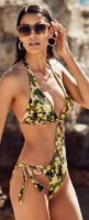 Odvažan jednodijelni monokini kupaći kostim s kamuflažnim uzorkom