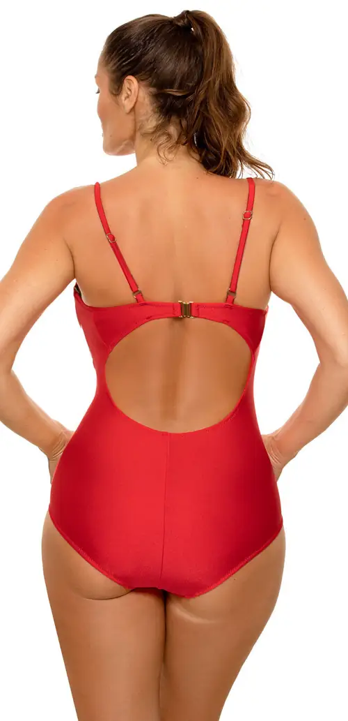 Crveni ženski jednodijelni kupaći kostim 2024